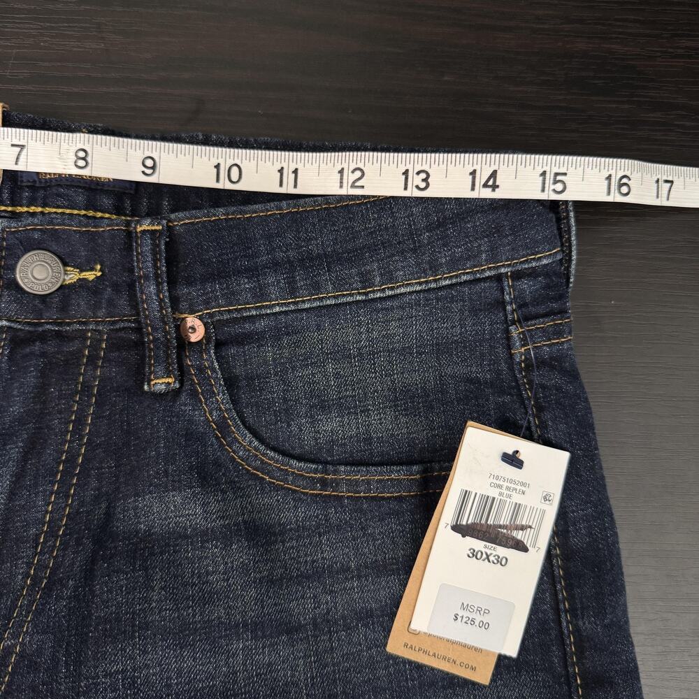 Polo Ralph Lauren Jeans Mens 30 X 30 The Sullivan Slim Dark Wash Stretch Denim - Picture 8 of 10